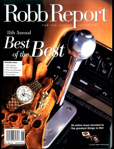 Robb Report magazine cover featuring Tomasz Rut
